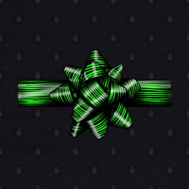 Green zebra bow by Zodiart